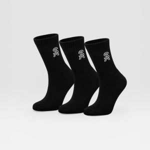 Zwarte Sockly Essential sokken vooraanzicht