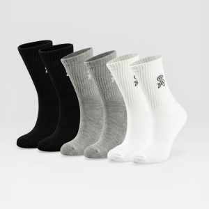 Sockly Essential sokken mix zwart wit grijs vooraanzicht