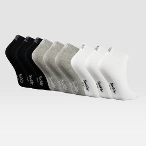 Sockly Classic sokken mix zwart wit grijs achteraanzicht