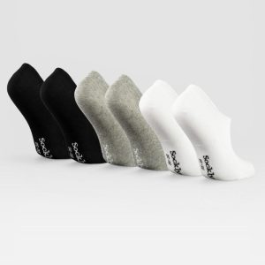 Sockly Core sokken mix zwart wit grijs achteraanzicht