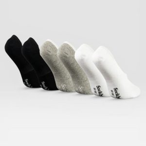 Sockly Invisible sokken mix zwart wit grijs achteraanzicht