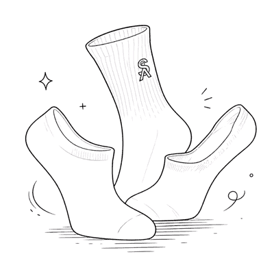 Illustratie van Sockly sokken