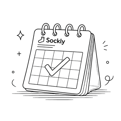 Illustratie van kalender met vinkje