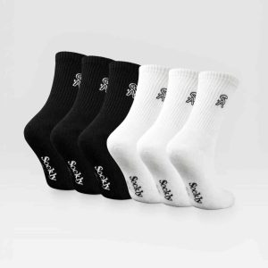 Sockly Essential sokken mix zwart wit achteraanzicht