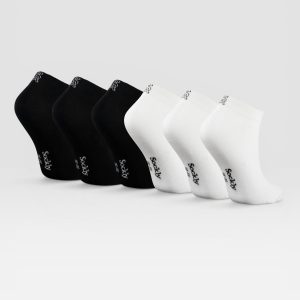 Sockly Classic sokken mix zwart wit achteraanzicht