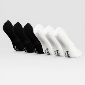 Sockly Invisible sokken mix zwart wit achteraanzicht
